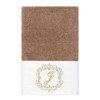 Linum Home Textiles 100% Turkish Cotton MONICA Gold Thread 3PC Embellished Towel Set - 3 of 4