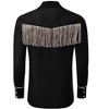 BLUEMING Men's Western Cowboy Fringe Shirt Costume Long Sleeve Casual Hippie Slim Fit Button Down Shirt - 2 of 4