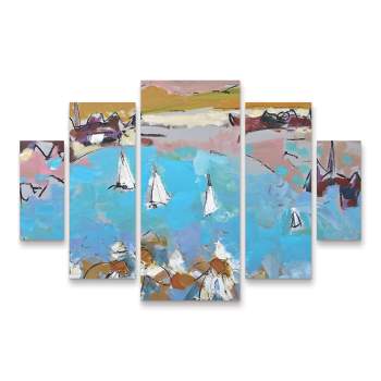 Trademark Fine Art Per Anders Daisies and Sails 5 Piece Panel Set Art