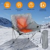 LakeForest"Portable Heated Camping Chair for Adults, Adjustable Heat Levels, Backrest Cushion, 264LBS"Grey - 3 of 4