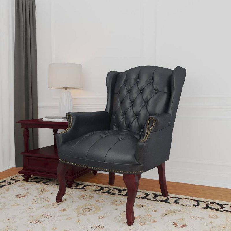 Wingback Traditional Guest Chair Black - Boss Office Products, 4 of 6