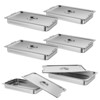 6 Pack Full Size Stainless Steel Hotel Pans,2 Inch Deep 20.9x12.8 Inch Steam Table Food Storage Containers for Buffet,Party, Restaurants with Handles - 3 of 4