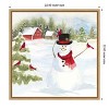 Amanti Art Snowman Christmas IV by Tara Reed Canvas Wall Art Print Framed 22 x 22-in. - 4 of 4