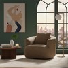 Merax 360° Swivel Barrel Accent Chair with A Throw Pillow - 2 of 4