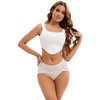 INSPIRE CHIC Women's Hi-Cut High Waist Full-Coverage Briefs Available in Plus Size - 4 of 4