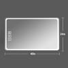 LED Bathroom Mirror,Makeup Mirror With Lights,Wall Mounted Anti-Fog Frameless Cosmetic Mirror With Light,Rounded Square Mirror -The Pop Home - 3 of 4