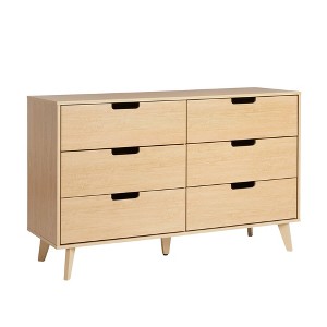 NicBex 32.67"H Simple Cut Out Handles Dresser for Bedroom with 6 Drawers - 1 of 4