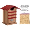 JCS Wildlife Cedar Screech Owl Nest Box with Poly Lumber Roof - 3 of 4