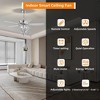 TOBILI Ceiling Fan lights, Modern Electrical Fan silver - 3 of 4