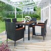 Coolbibila-7-Piece Dining Set For Outdoor, Pe Rattan Wicker Patio Furniture Set, Stackable Armrest Chairs With Cushions - 2 of 4