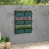 Outsunny 3-Tier Wall Planter with 6 Pots for Indoor and Outdoor Use, Hanging Plant Holder, Self Draining Wall Mounted Planter - 3 of 4