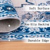 GlasFlength Rug Pads Simple Vintage Bohemia Waterproof Extra Large Area Rugs Non-Slip Rug Pads Washable Rug for Room, Blue, 84"*60"*0.31" - 3 of 4
