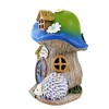 Roman 8.5 Inch Hedgehog Lodge Garden Statue Mushroom Flowers Garden Statues - 3 of 3