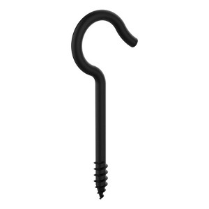 National Hardware Medium Storm Shine Black Steel 3-3/8 in. L Ceiling Hook 1 pk - 1 of 1