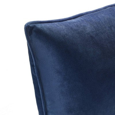 Navy Velvet Rectangular Euro Pillow Covers, 2-Pack