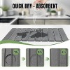 LunaLulinlk Large Stone Drying Mat for Kitchen Counter 24"×16" - Diatomaceous Earth Dish Drying Mat, Quick Dry Dark Gray - 2 of 4