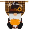 Pilgrim Gnome Thanksgiving Burlap House Flag Humor 28" x 40" Briarwood Lane - 2 of 4
