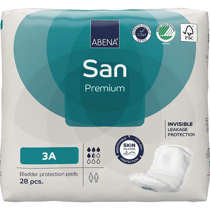 Abena San, Premium Incontinence Pads, Light Absorbency (Sizes 1 To 3A), 1 of 5