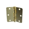 Brixwell 56-261SBRS Plain Bearing Butt Hinge Radius Corners Non Rising Removable Pin Type 3-1/2" Height 3-1/2" Width Satin Brass Finish Pair - 2 of 4