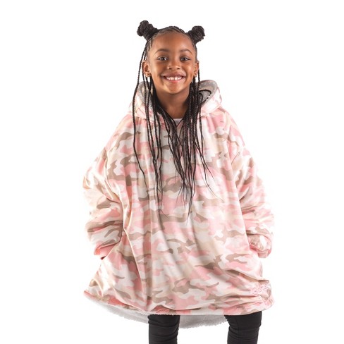 Kids Camo Pink Fleece Wearable Blanket By Bare Home Target