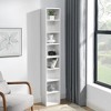 LIVAREEmlen 8-Tier Media Tower Rack,CD DVD Slim Storage Cabinet with Adjustable Shelves,Tall Narrow Bookcase Display Bookshelf for Home Office - 3 of 4