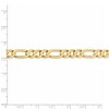 Black Bow Jewelry Men's 6.75mm 10K Yellow Gold Solid Concave Figaro Chain Bracelet - 4 of 4
