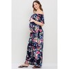 Hello Miz Women's Off Shoulder Ruffle Maternity Maxi Dress - 2 of 4