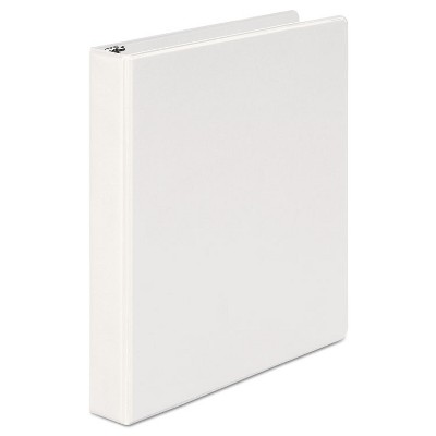 UNIVERSAL Economy Round Ring View Binder 1" Capacity White 6/Pack 20962PK