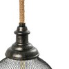 Robert Stevenson Lighting Martha Woven Metal and Natural Rope Ceiling Light Black: ETL Listed, 60W, Dome Shade - 4 of 4