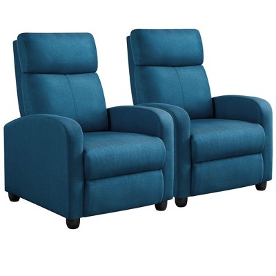Yaheetech Set of 2 Modern Fabric Recliner Sofa Chair for Living Room, Bedroom