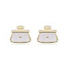 Guili 14K Gold Plated with Mother Of Pearl Stud Earrings For Kids - 2 of 2