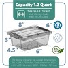Tribello Plastic Storage Container Bin With Latching Lids For Organizing - Tinted - 2 of 4