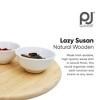 PJ Wood Lazy Susan Wooden Turntable Organizer for Kitchen Pantry Cabinet Storage Rack Tray 15.3 Inch, Natural – Rotating Countertop Board - 2 of 4