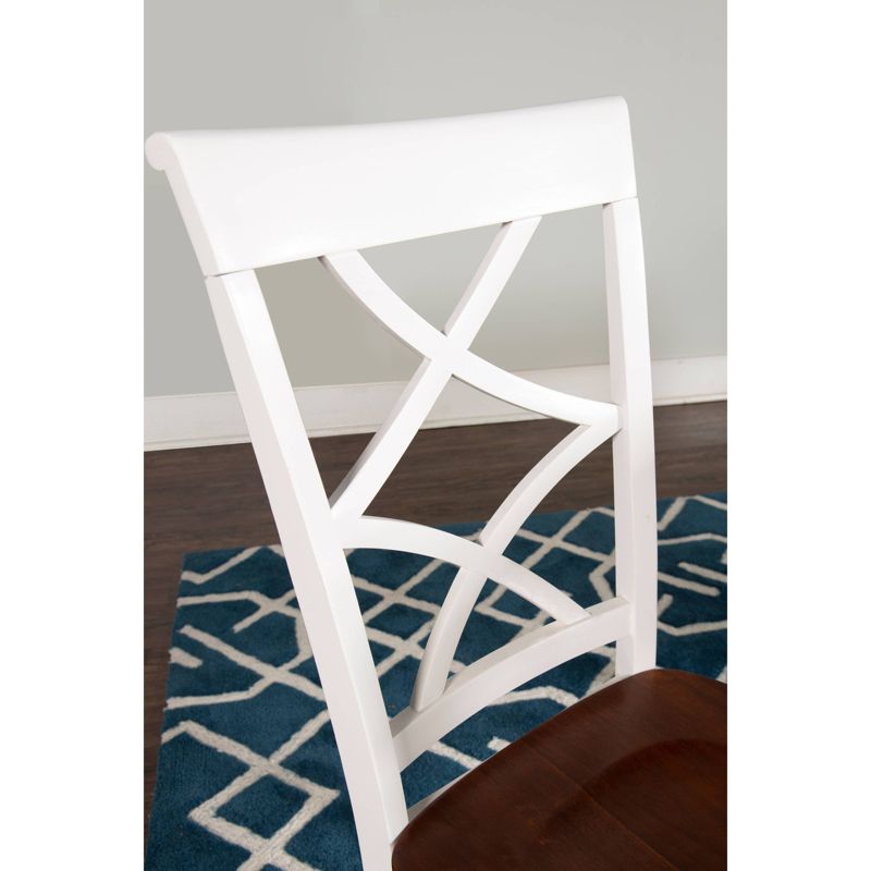 5pc Hartman X Back Chairs Wood Dining Set White - Powell, 6 of 9