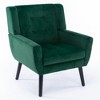 Lyngins Linen Accent Chairs with Curved Back,Upholstered Arm Chairs for Living Room,Bedroom - 4 of 4