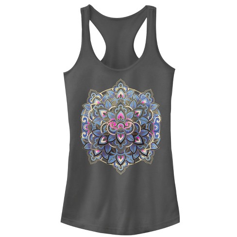 Juniors Womens CHIN UP Paisley Mandala Racerback Tank Top - image 1 of 3