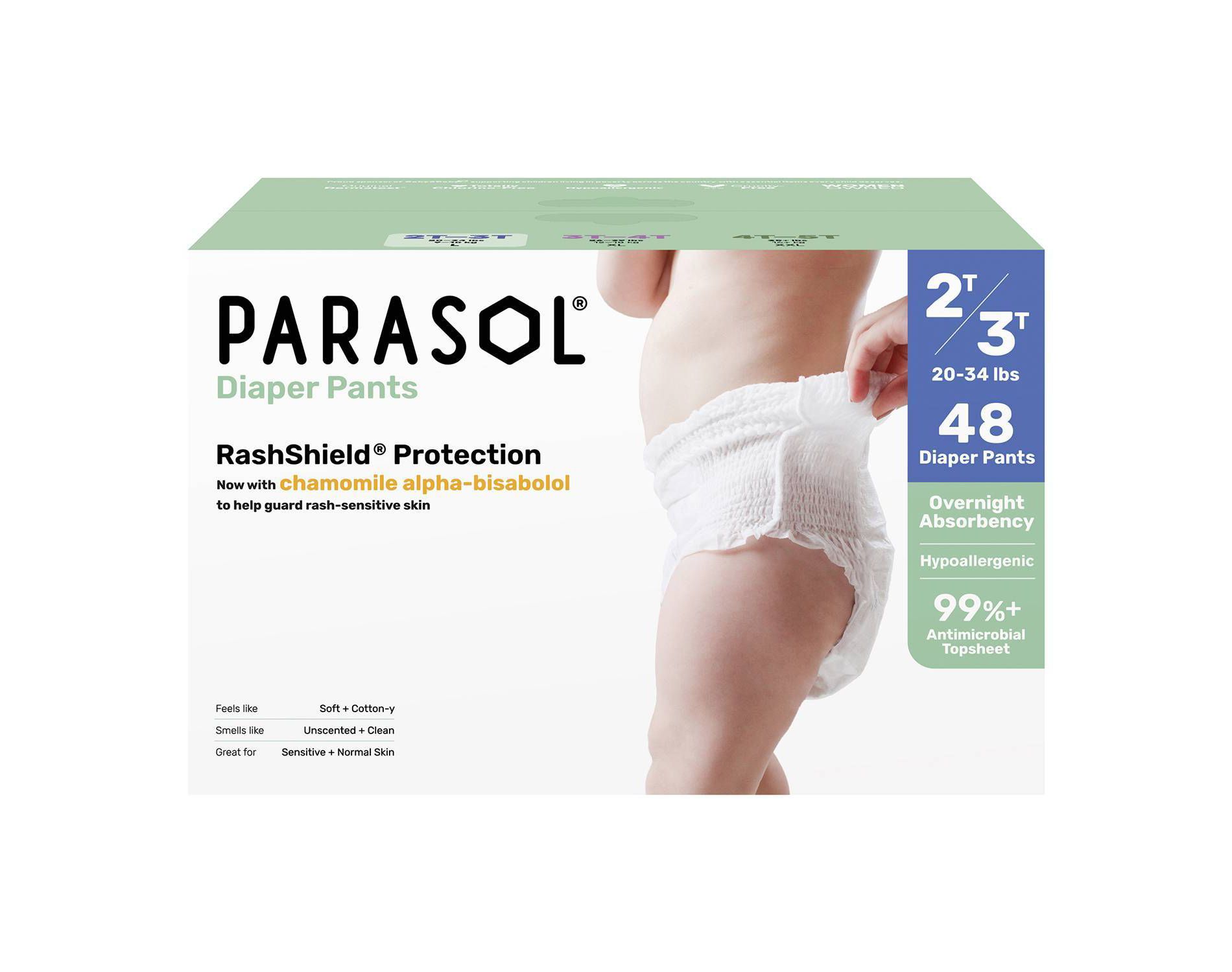 Parasol Chlorine-Free Diaper Pants (Pull-Up Style) with RashShield Protection