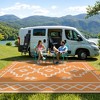 Lahome Back to College Series Pattern Series Outdoor Plastic Straw Rug-Waterproof Reversible Mat for Patio, Backyard, Camping, RV Awning - 4 of 4