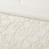 Lyngins Tufted Cotton Chenille Medallion Full/Queen Size Comforter Set, Shabby Chic Boho Bedding Set with 1 Comforter & 2 Shams, All-Season Quilt Set - 4 of 4
