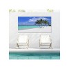 Cottage Garden West of The Wind Sugar Sand Blue, Teal, Tan 48 x 24 Inch Waterproof Gallery Wrapped Canvas, Outdoor Garden, Yard, Patio All Weather - 2 of 2