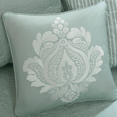 Seafoam Blue Floral Reversible Daybed Cover Set