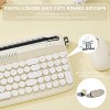Upgraded Wireless Keyboard, Retro Typewriter Style with Integrated Stand, USB-C/Bluetooth with Cute Round Keycaps for Multi Device for Win/Mac - 3 of 4