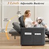 Dyonery 3-in-1 Sleeper Sofa Chair Bed,42.5" W Convertible Sleeper Chair with Pull Out Bed,5-Level Adjustable Backrest/Side Pockets for Small Spaces - 4 of 4