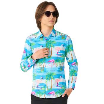 OppoSuits Teen Boys Shirt - Flaminguy - Multicolor