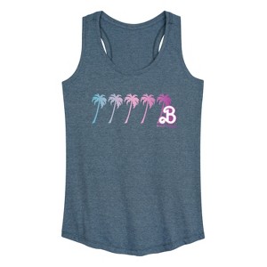 Women's - Barbie - Palm Trees of the Dream Summer Graphic Racerback Tank - 1 of 4