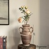 Uniquewise 12" Whitewashed Ceramic Flower Vase Rustic Farmhouse Pottery for Home Decor Table Shelf Living Room Bedroom - 3 of 4