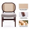 Sapphtopaz Modern Accent Chair with Rattan Back Upholstered Comfy Reading Chair with Wooden Frame Accent Chairs for Living Room, Bedroom - 3 of 4