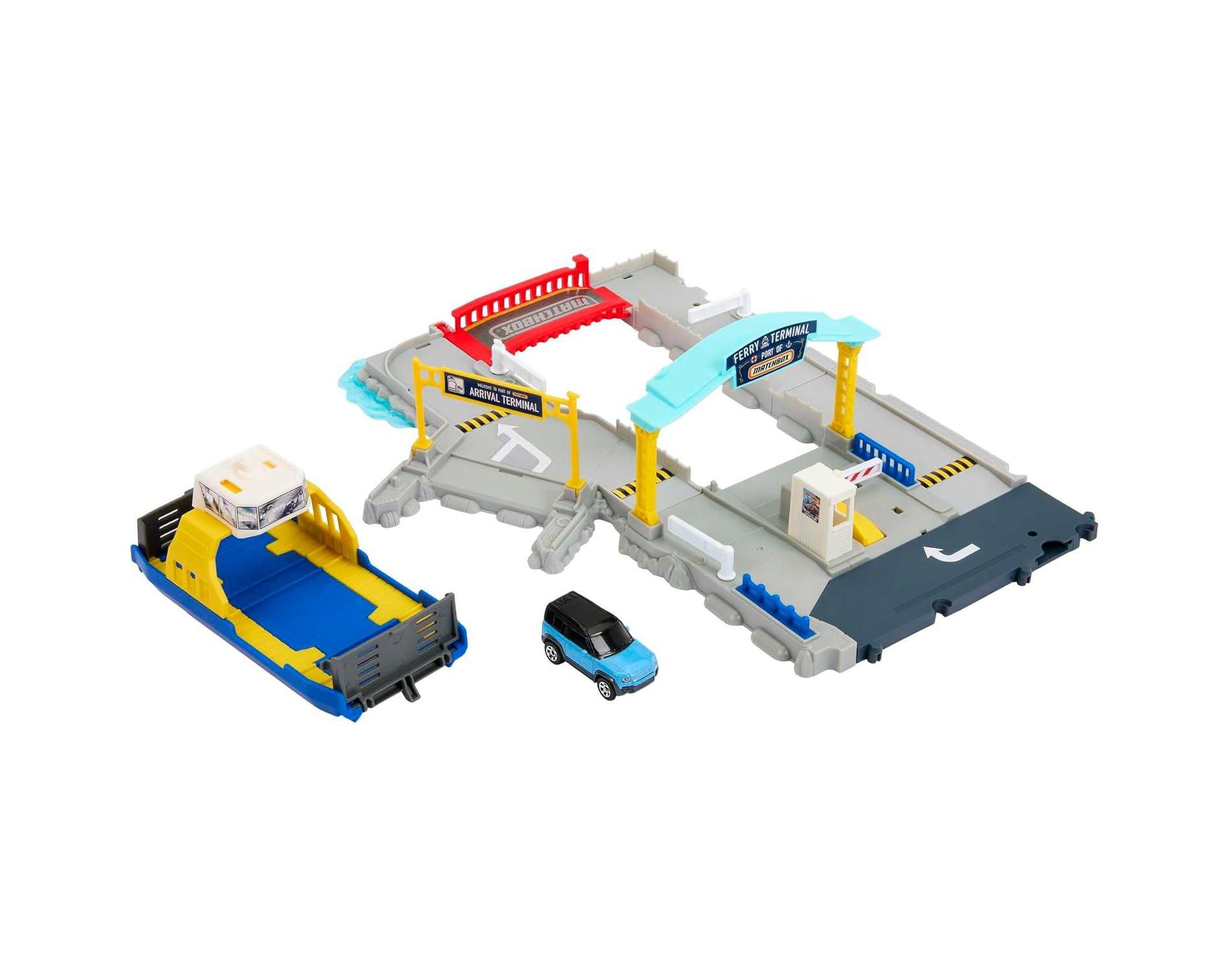 Matchbox Action Drivers Ferry Port Vehicle Playsets with Ferry Boat & Car
