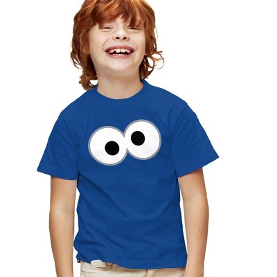 Boys' Short Sleeve Sesame Street Cookie Monster Eyes T-Shirt