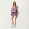 Anna-Kaci Active Women's Waffle Knit Long Sleeve Active Hoodie Top with Deep V-Neckline Fit and Stretch Texture - 3 of 4